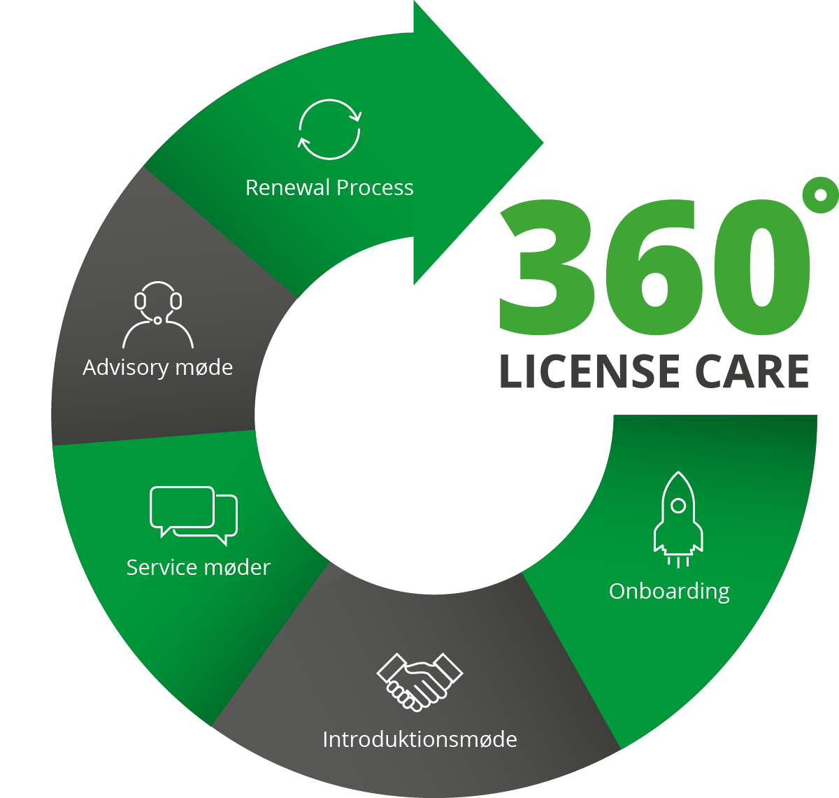 Pie Chart Evergreen License Care-2
